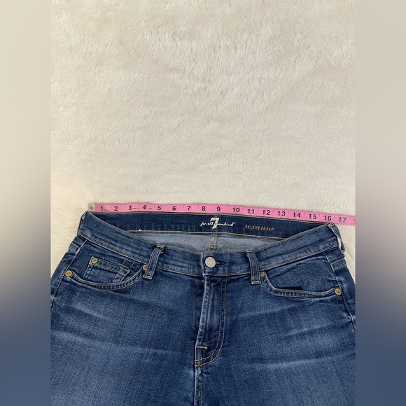 7 For All Mankind Roxanne Jeans Size 31 Blue Medium Wash Denim - Picture 5 of 9